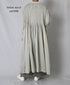 NMDS26514D 80s ORGANIC VOILE STRIPE (OVERDYE) BANDED SHIRT DRESS WITH MINI PINTUCK