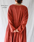NMDS26602D ORGANIC MICRO CHECK&VOILE PLAIN PATCHWORK OVERDYE PINTUCK PULLOVER DRESS