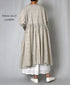INMDS26082 80s VOILE SQUARE BLOCK PRINT MINI PINTUCK PULLOVER DRESS