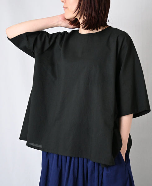 NSL26006 60s CAMBRIC PLAIN BACK OPENING SMOCK