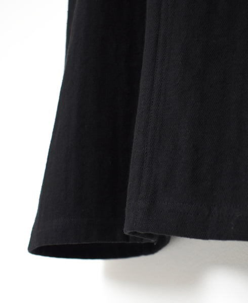 GNAM2611 COTTON/LINEN HERRINGBONE APRON ONE-PIECE