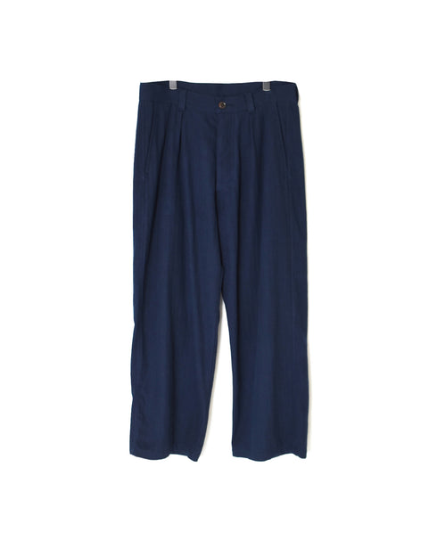 GNAM2612 COTTON/LINEN HERRINGBONE ONE-TUCK PNATS
