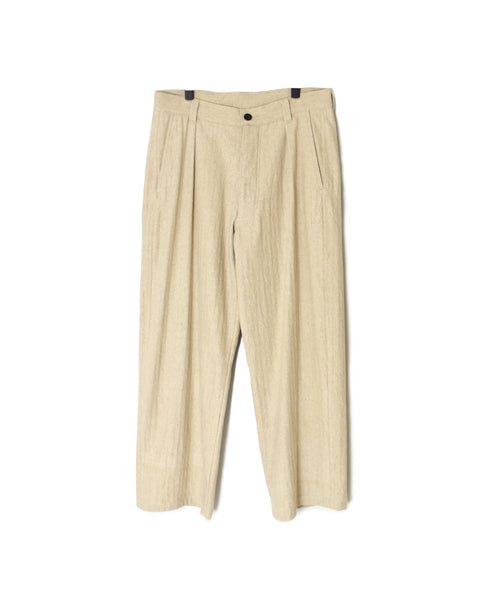 GNAM2612 COTTON/LINEN HERRINGBONE ONE-TUCK PNATS