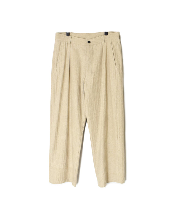 GNAM2612 COTTON/LINEN HERRINGBONE ONE-TUCK PNATS