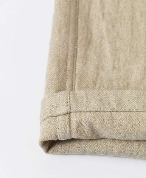 GNAM2612 COTTON/LINEN HERRINGBONE ONE-TUCK PNATS