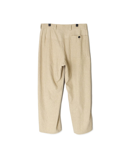 GNAM2612 COTTON/LINEN HERRINGBONE ONE-TUCK PNATS