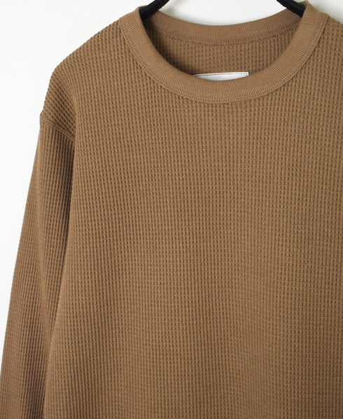 GNHT2671 COTTON WAFFLE CREW NECK L/SL T-SHIRTS