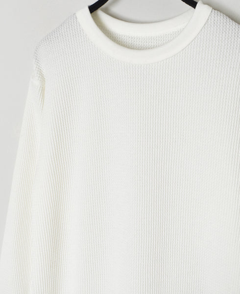 GNHT2671 COTTON WAFFLE CREW NECK L/SL T-SHIRTS