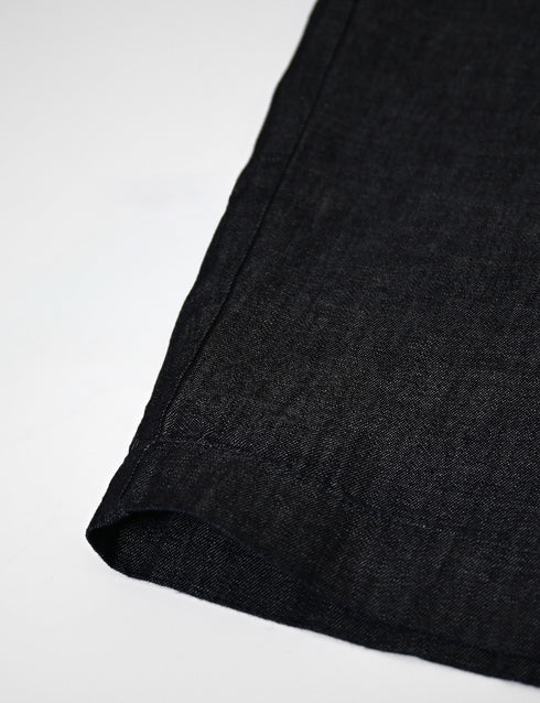 GNMDS2501CL 5.1oz WASHED COTTON/LINEN DENIM 2TUCK TAPERED EASY PANTS