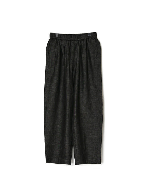 GNMDS2501CL 5.1oz WASHED COTTON/LINEN DENIM 2TUCK TAPERED EASY PANTS