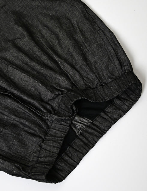 GNMDS2501CL 5.1oz WASHED COTTON/LINEN DENIM 2TUCK TAPERED EASY PANTS