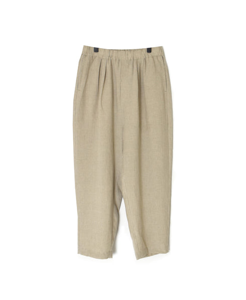 GNMDS2501FL 40s FRENCH LINEN DYED CANVAS 2TUCK TAPERED EASY PANTS