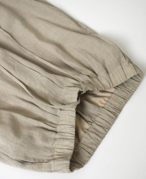 GNMDS2501FL 40s FRENCH LINEN DYED CANVAS 2TUCK TAPERED EASY PANTS