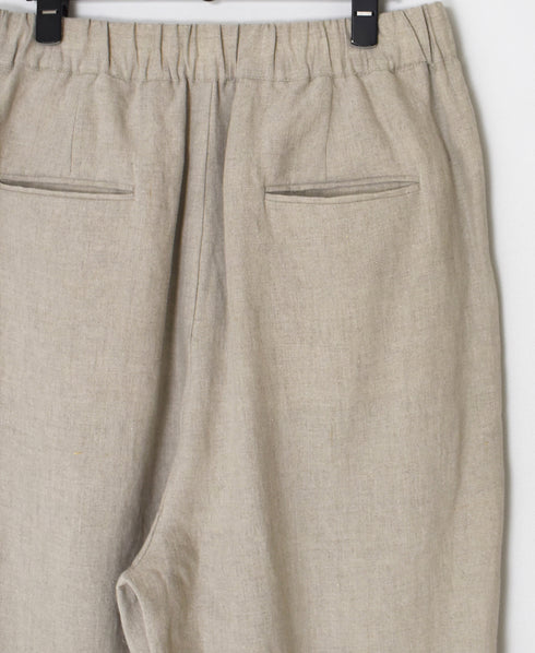GNMDS2501FL 40s FRENCH LINEN DYED CANVAS 2TUCK TAPERED EASY PANTS