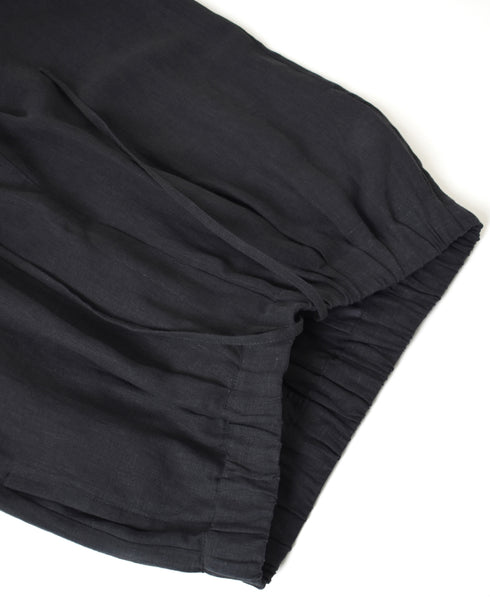 GNMDS2501FL 40s FRENCH LINEN DYED CANVAS 2TUCK TAPERED EASY PANTS