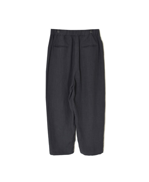 GNMDS2501FL 40s FRENCH LINEN DYED CANVAS 2TUCK TAPERED EASY PANTS