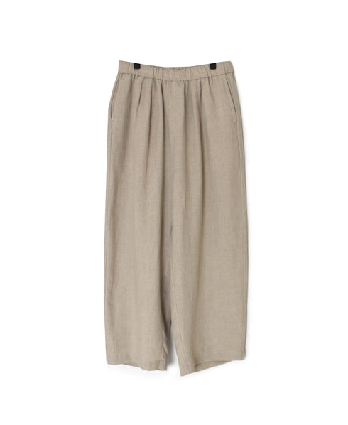 GNMDS2502FL 40s FRENCH LINEN DYED CANVAS 2TUCK WIDE EASY PANTS