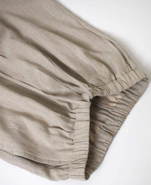 GNMDS2502FL 40s FRENCH LINEN DYED CANVAS 2TUCK WIDE EASY PANTS