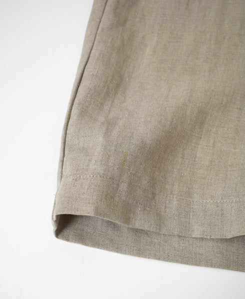 GNMDS2502FL 40s FRENCH LINEN DYED CANVAS 2TUCK WIDE EASY PANTS
