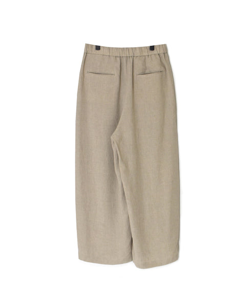 GNMDS2502FL 40s FRENCH LINEN DYED CANVAS 2TUCK WIDE EASY PANTS