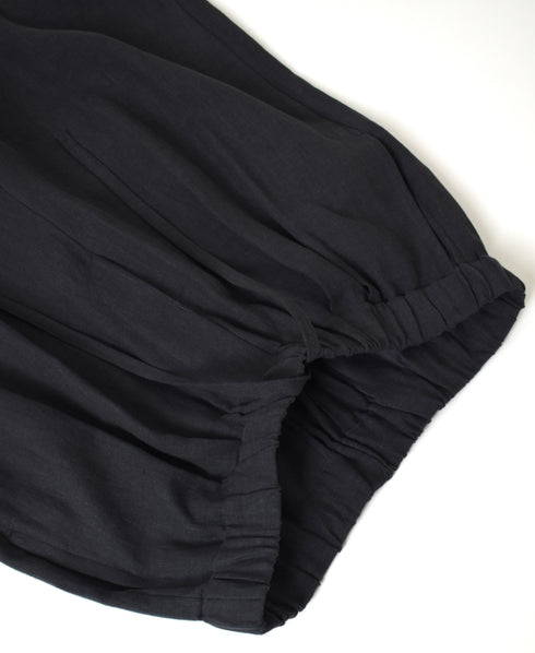 GNMDS2502FL 40s FRENCH LINEN DYED CANVAS 2TUCK WIDE EASY PANTS