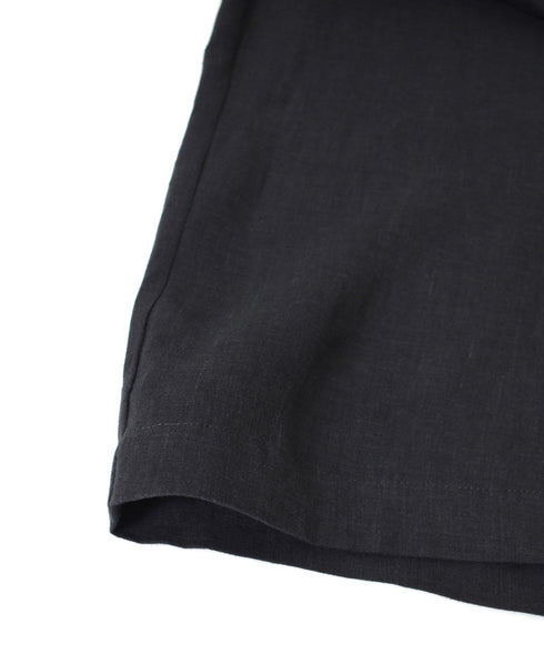GNMDS2502FL 40s FRENCH LINEN DYED CANVAS 2TUCK WIDE EASY PANTS