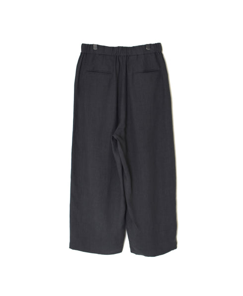 GNMDS2502FL 40s FRENCH LINEN DYED CANVAS 2TUCK WIDE EASY PANTS