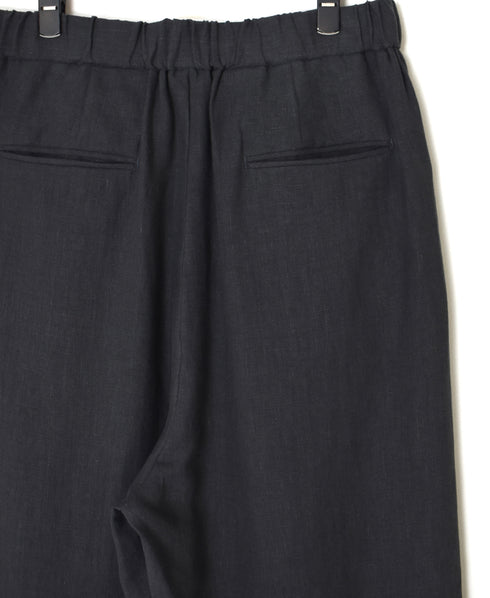 GNMDS2502FL 40s FRENCH LINEN DYED CANVAS 2TUCK WIDE EASY PANTS