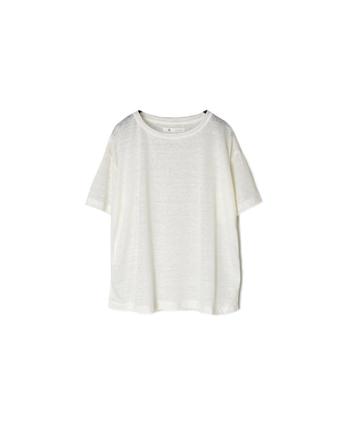 GNMDS26021 LINEN SINGLE JERSEY BOAT NECK T-SHIRTS