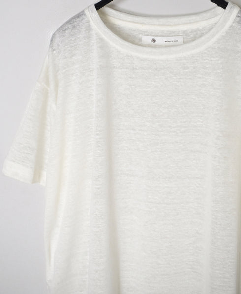 GNMDS26021 LINEN SINGLE JERSEY BOAT NECK T-SHIRTS