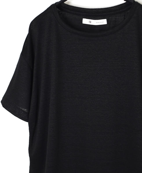 GNMDS26021 LINEN SINGLE JERSEY BOAT NECK T-SHIRTS