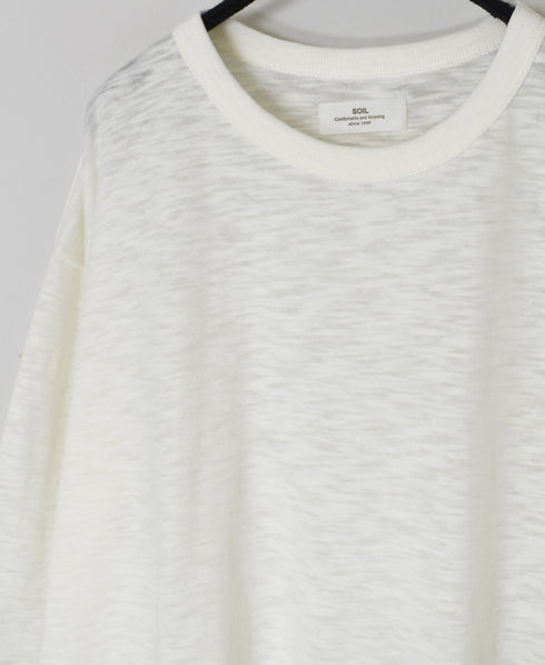 GNSL25041 SLUB VINTAGE CREW-NECK 3/4SL LONG SHIRT
