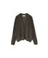 GNSL26031 LINEN/POLYESTER PILE V-NECK 1BUTTON CARDIGAN