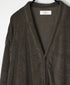 GNSL26031 LINEN/POLYESTER PILE V-NECK 1BUTTON CARDIGAN