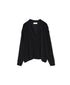 GNSL26031 LINEN/POLYESTER PILE V-NECK 1BUTTON CARDIGAN
