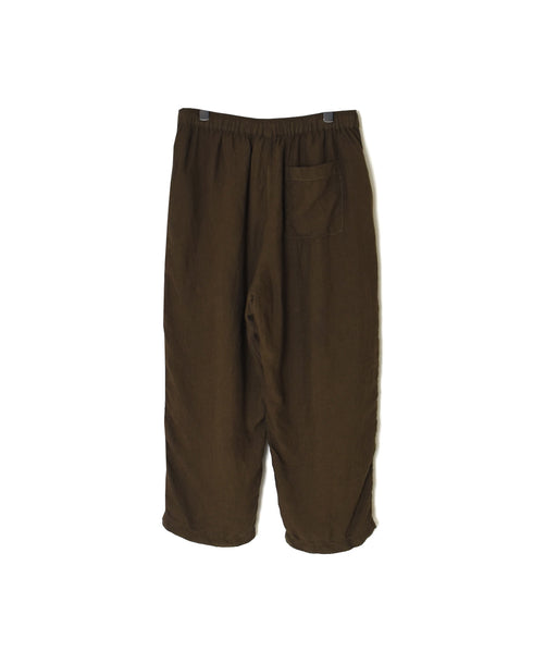 IMDSH2101LPD 60s AUTO LOOM LINEN PLAIN OVERDYE EASY CROPPED PANTS