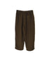 IMDSH2101LPD 60s AUTO LOOM LINEN PLAIN OVERDYE EASY CROPPED PANTS