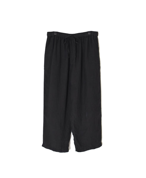 IMDSH2101LPD 60s AUTO LOOM LINEN PLAIN OVERDYE EASY CROPPED PANTS