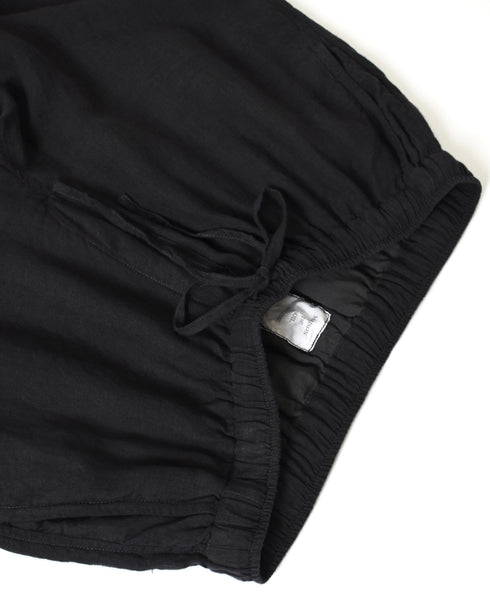 IMDSH2101LPD 60s AUTO LOOM LINEN PLAIN OVERDYE EASY CROPPED PANTS