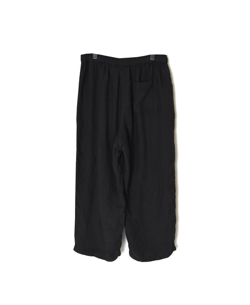 IMDSH2101LPD 60s AUTO LOOM LINEN PLAIN OVERDYE EASY CROPPED PANTS