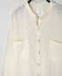 IMDSH2303LCD AUTO LOOM LINEN/COTTON PLAIN OVERDYE BANDED COLLAR SHIRTS