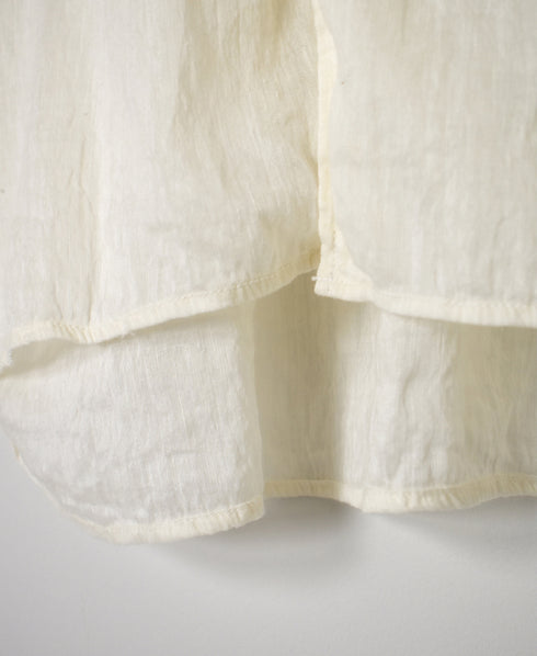 IMDSH2303LCD AUTO LOOM LINEN/COTTON PLAIN OVERDYE BANDED COLLAR SHIRTS