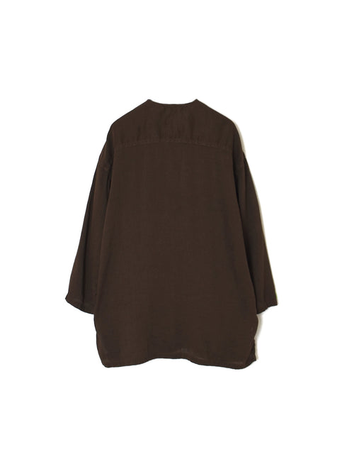 IMDSH2502LCD AUTO LOOM LINEN/COTTON PLAIN OVERDYE 3/4SL PULLOVER SHIRTS