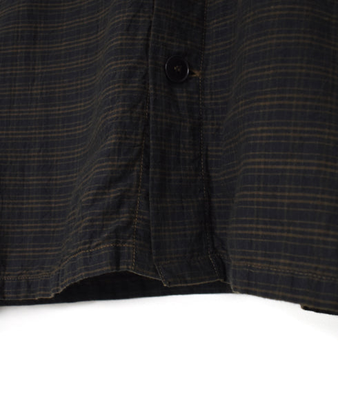 IMDSH2531CCD HANDWOVEN COTTON CHECK OVERDYE WORK JACKET