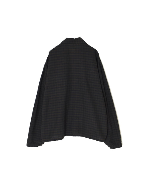 IMDSH2531CCD HANDWOVEN COTTON CHECK OVERDYE WORK JACKET