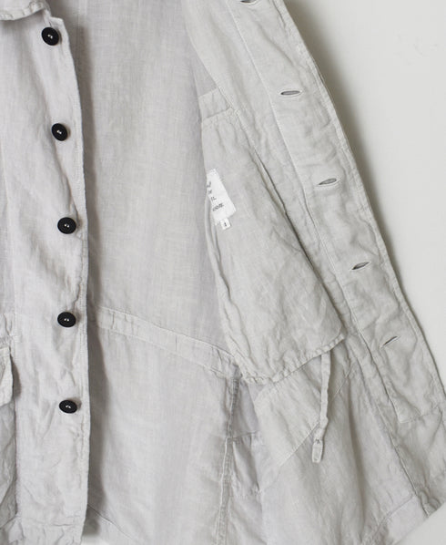 IMDSH2601LPD 60s AUTO LOOM LINEN PLAIN OVERDYE FLY FRONT JACKET