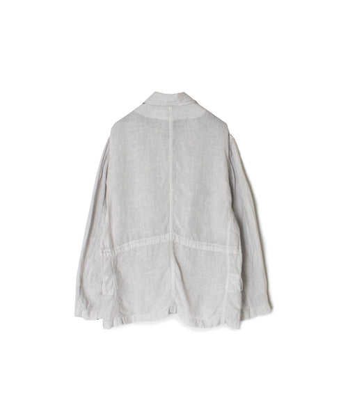 IMDSH2601LPD 60s AUTO LOOM LINEN PLAIN OVERDYE FLY FRONT JACKET