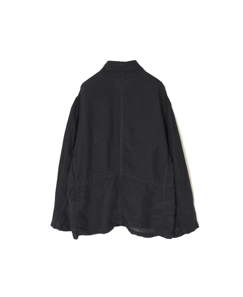 IMDSH2601LPD 60s AUTO LOOM LINEN PLAIN OVERDYE FLY FRONT JACKET