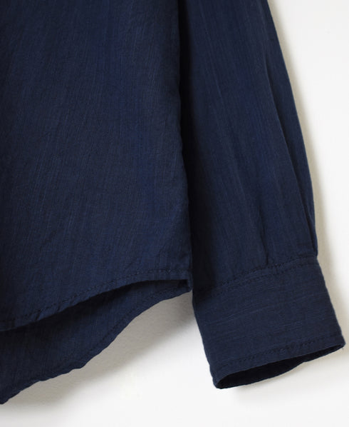 IMDSH2611H HANDWOVEN COTTON HAKEME OPEN COLLAR L/SL SHIRTS