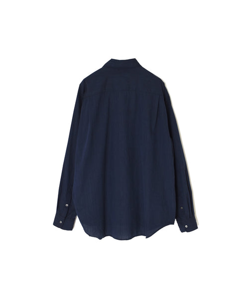 IMDSH2611H HANDWOVEN COTTON HAKEME OPEN COLLAR L/SL SHIRTS